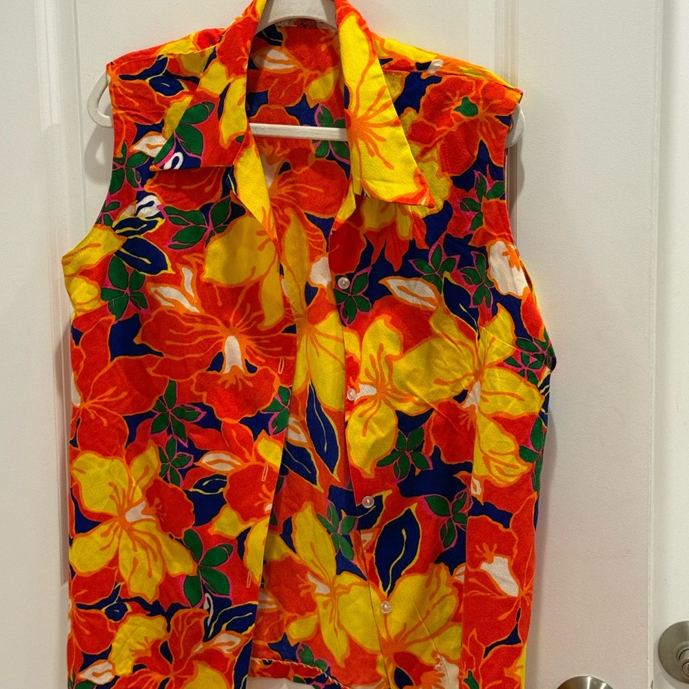 Floral Sleeveless Women's Top